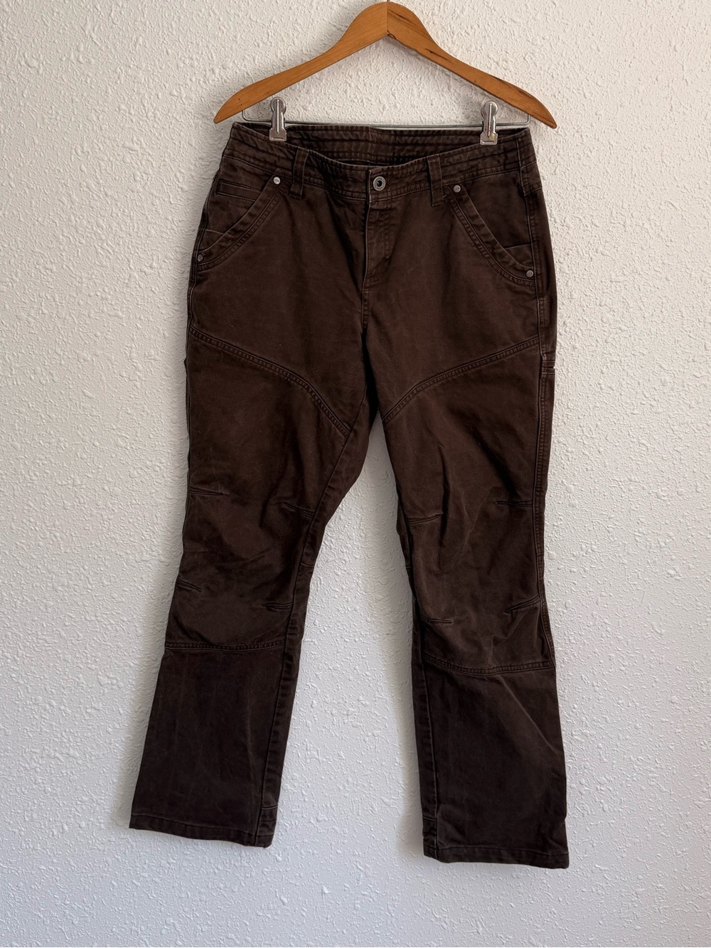 Kuhl Rydr canvas utility pants patina espresso brown women’s 8